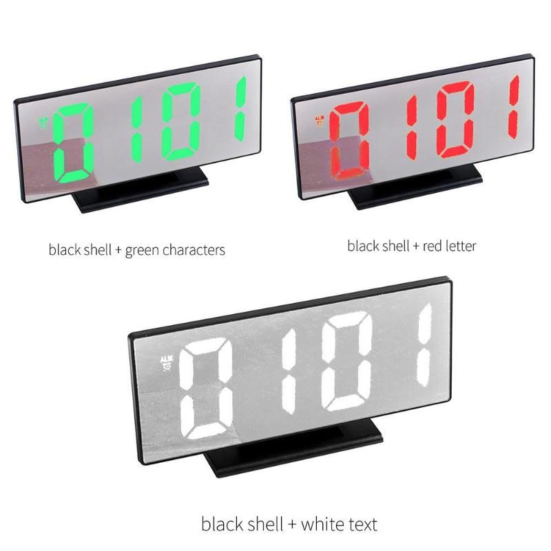 Satin Al Saatcilik Urunu Led Ekran Ayna Yuzey Multicolo Zamanlayici Horologe Istemi Cok Fonksiyonlu Otomatik Calar Saat Hediye Ev Hatirlatin Tl192 76 Dhgate Comda