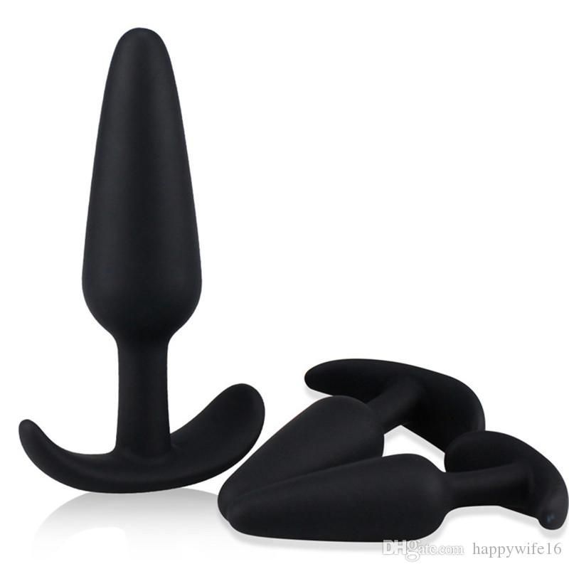 Premium Quality Homemade Anal Sex Toys Men Butt Plug Sex Toys Anal 3 Different Sizes Silicone photo