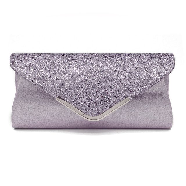royal blue and silver clutch bag