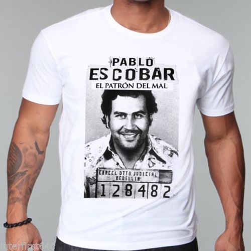 Pablo Escobar Camiseta Colombiana Al Por Mayor Lord Cartel Money Camiseta de los hombres Camiseta