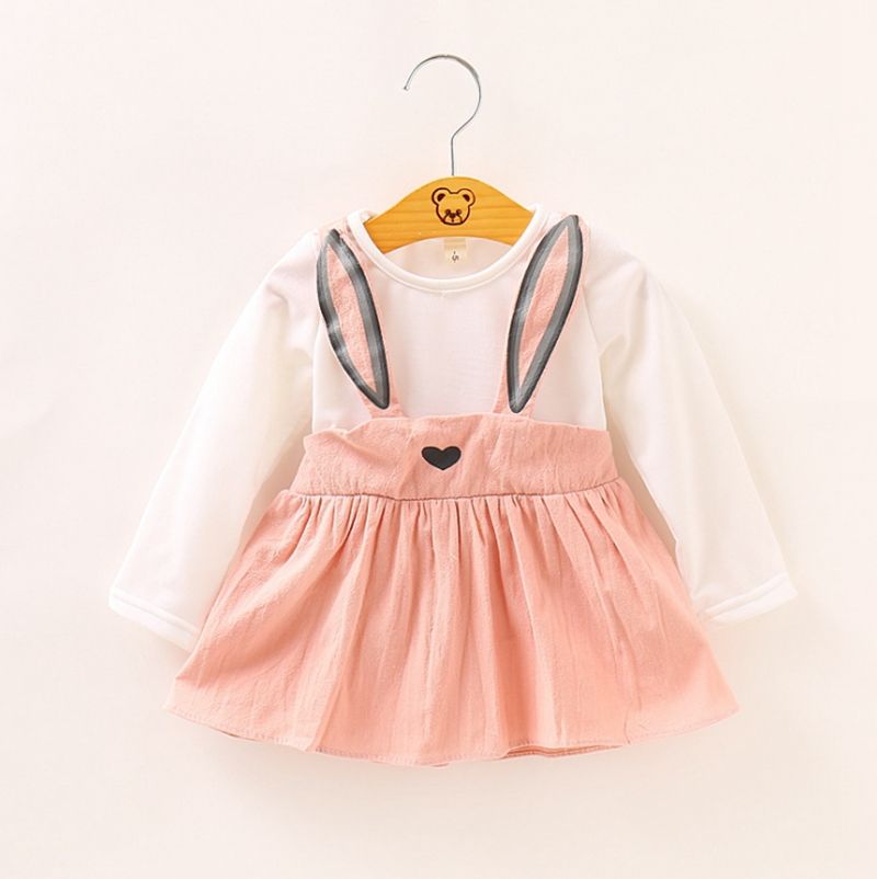 Pedicab cada desconectado Bebés Meninas Roupas Coelho modelos de baby Vestidos manga comprida vestido menina do coelhinho da Páscoa Pedicab cada desconectado Bebés Meninas Roupas Coelho modelos de baby Vestidos manga comprida vestido menina do coelhinho da Páscoa