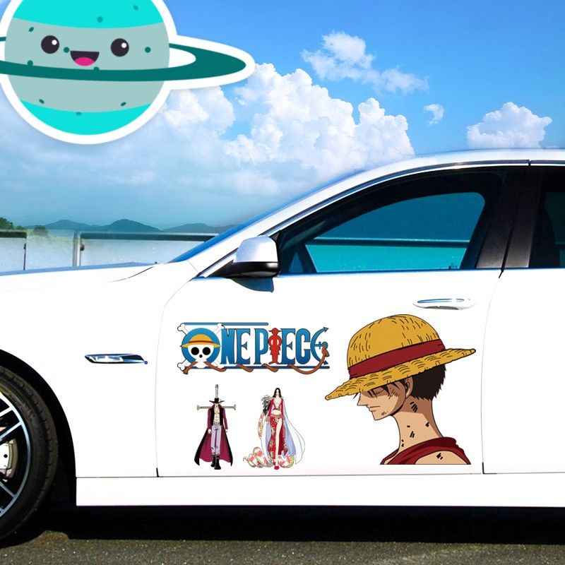 Music Instruments Japanese Anime Creative 3D Cartoon Funny Car Sticker PVC Removable Decorative Sticker for Wall Car Style 06-4 Pcs Motorcycle MacBook Elibeauty One Piece Car Sticker Suitcase 