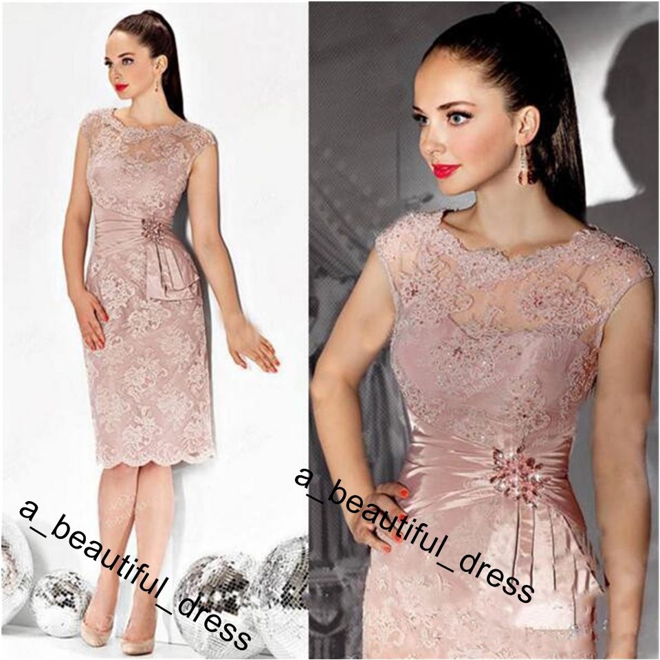 Compra Elegantes Vestidos De Cóctel Vestidos Mangas De La Tapa De La Rodilla  Longitud De La Rodilla Cuerpo Cuerpo CRISTALS Partido Vestidos De  Homecoming Barato | Entrega Rápida Y Calidad | Es.Dhgate