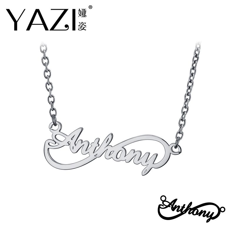 yazi personalized name necklace 925 sterling