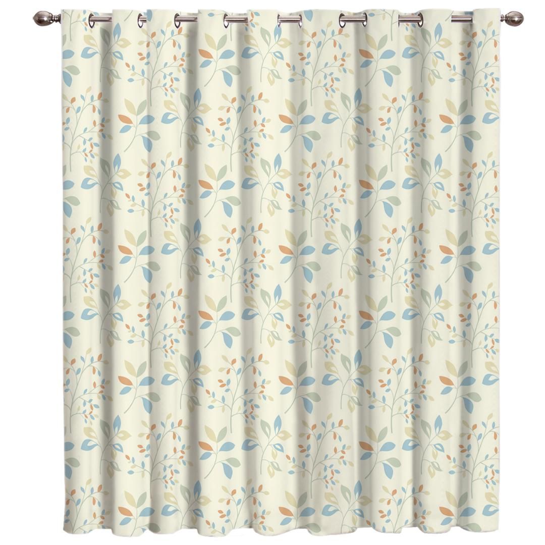 2019 Lovely Plants Room Curtains Large Window Curtain Rod Living