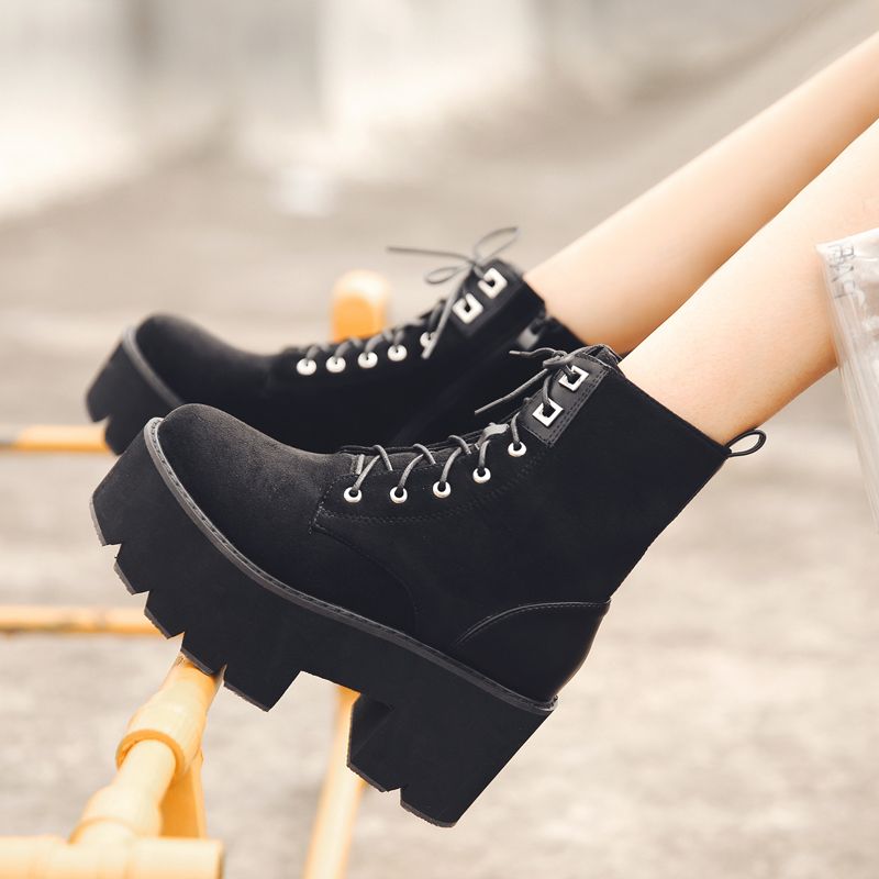 black platform shoes
