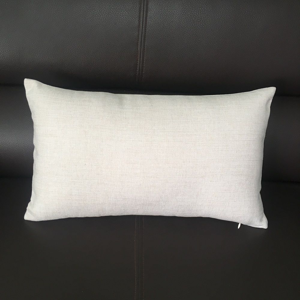 10x17 Inches Polyester Linen Pillow Cover Vinyl Blanks Plain Beige