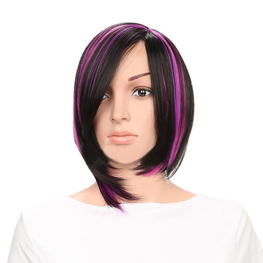2020 Hair Care Wig Stands Women S Fashion Wig Purple Red Short