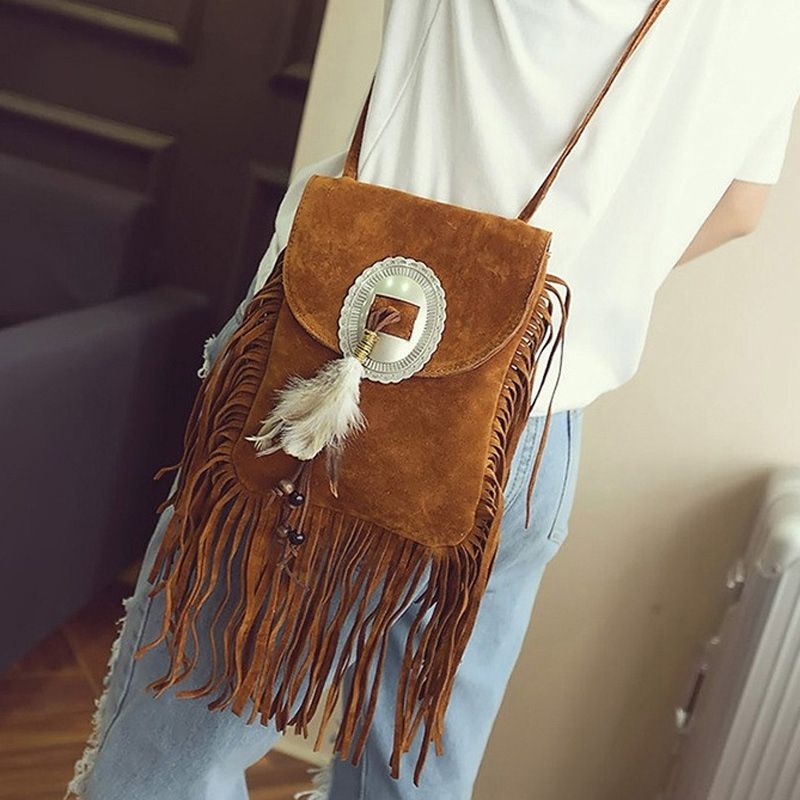 suede boho bolsa