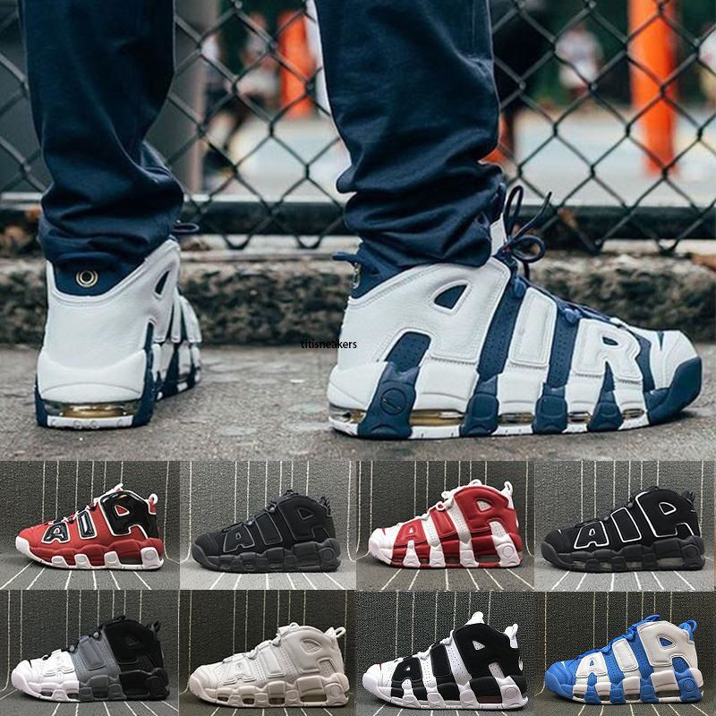 Compra Blancos Y Negros Superiores Más Zapatos Uptempo UP Tempo Baloncesto  De Los Hombres Zapatos De Baloncesto Scottie Pippen Calzado Deportivo  Sneaker Barato | Entrega Rápida Y Calidad | Es.Dhgate