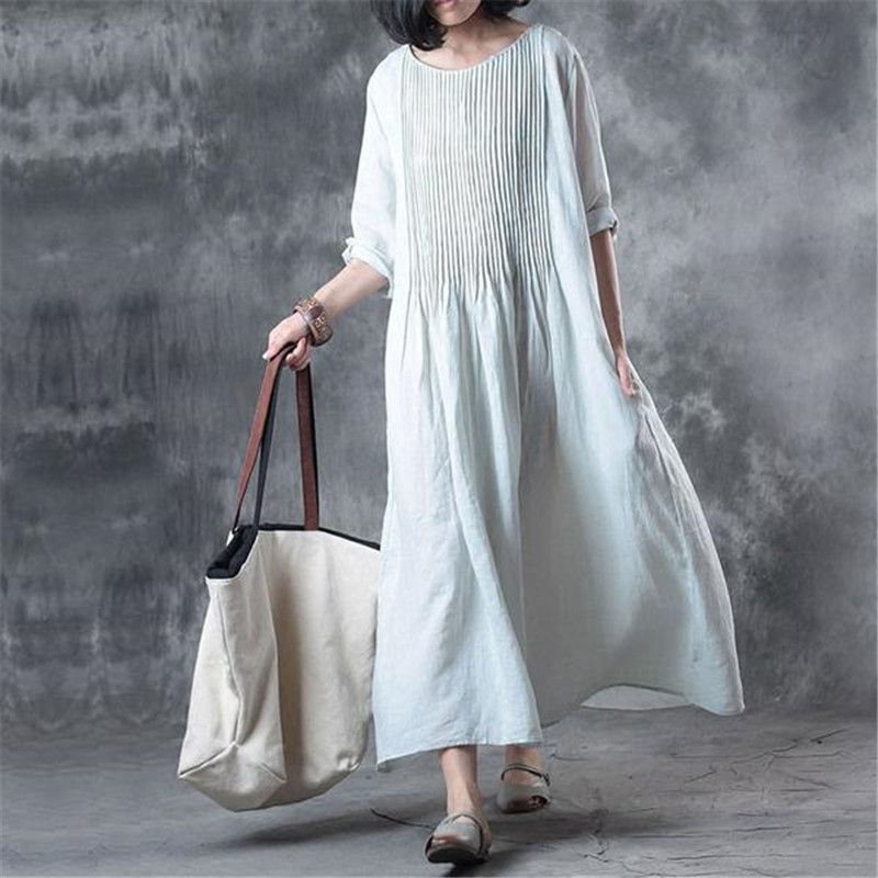 elbow sleeve maxi dress