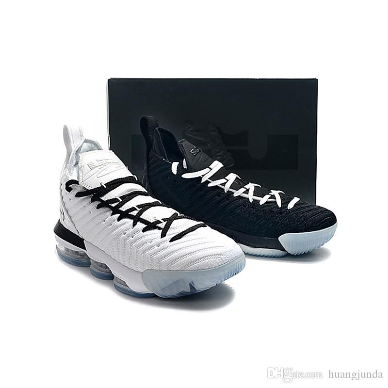 black white lebron 16