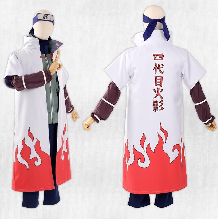 Wholesale Anime Naruto Cosplay Cloak Costume Namikaze Minato 4th