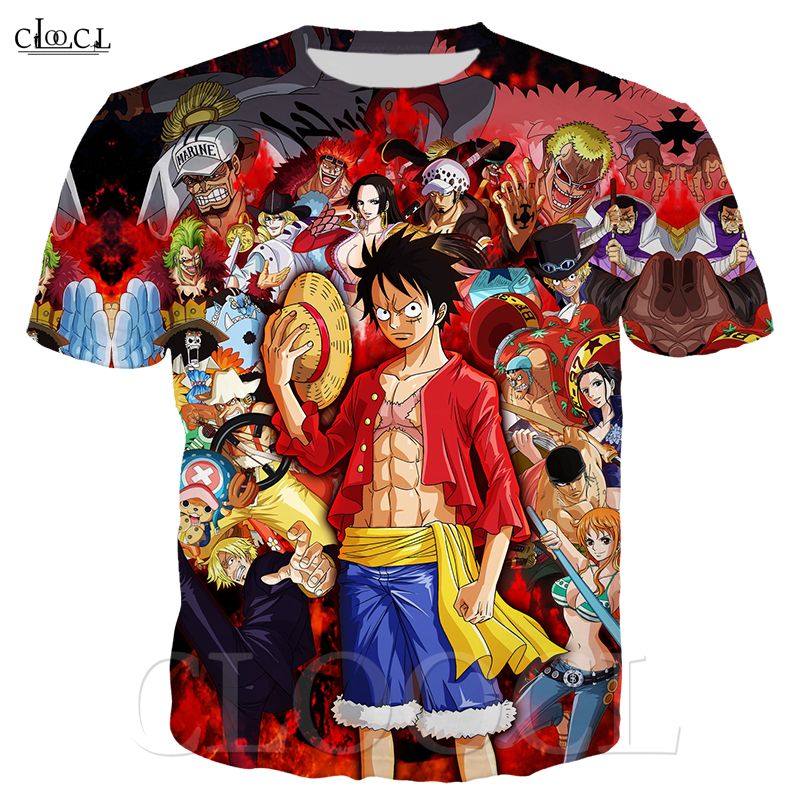 Summer Sale Anime One Piece Monkey D. Luffy T-shirt 3D Print Japan Anime  Short Sleeve