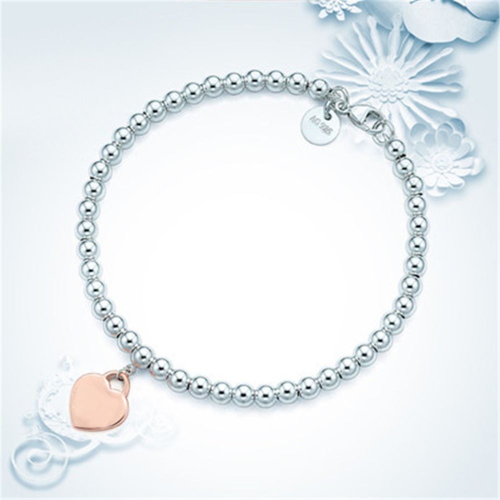 rosegold heart neckl 16cm