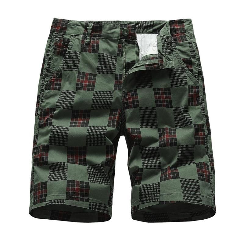 mens cotton plaid shorts