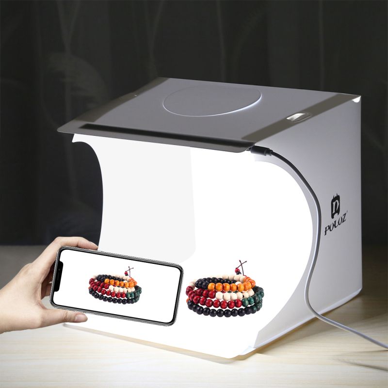 Boîte à Lumière Tente Lumineuse Kit De Boîte Photo pour Tente avec 6 Couleurs Gobesty Tente de Studio Photo Portable Photo Studio Mini Kit Déclairage Photo Portable Pliable 