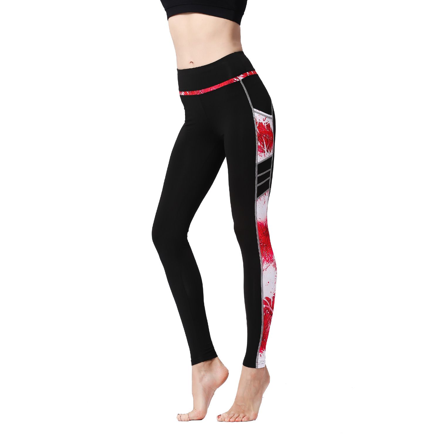 De secado rápido Mujeres Pantalones Yoga Sport Pantalón a mitad de las señoras de las polainas de Deportes De secado rápido Mujeres Pantalones Yoga Sport Pantalón a mitad de las señoras de las polainas de Deportes