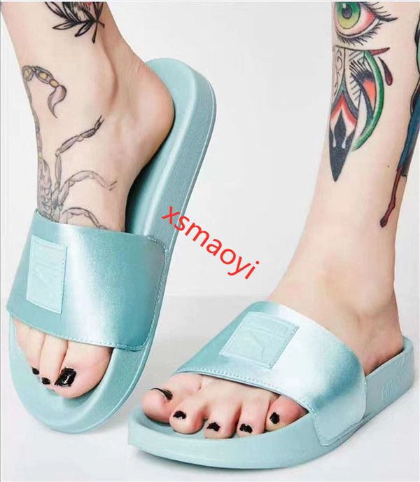 mint green slippers