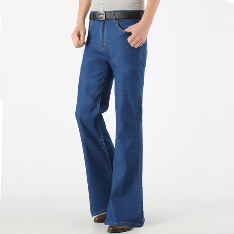 2021 Bell Bottom Jeans Men New Arrival Autumn Casual Slim Fit Zipper ...