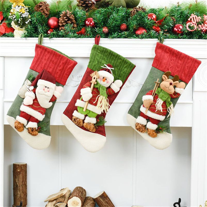 Christmas Decorations For Tree Christmas Stocking Cabinet Door
