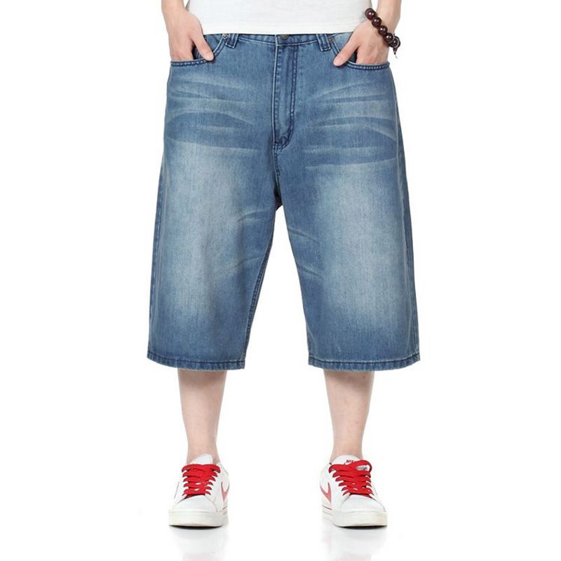 Compra 30 46 Hombres Sueltos Holgados De Mezclilla Pantalones Cortos  Pantalones Vaqueros Hip Hop Half Pants Pantalón Pantalón Pantalón Pantalón  Extranjero Plus Summer Barato | Entrega Rápida Y Calidad | Es.Dhgate