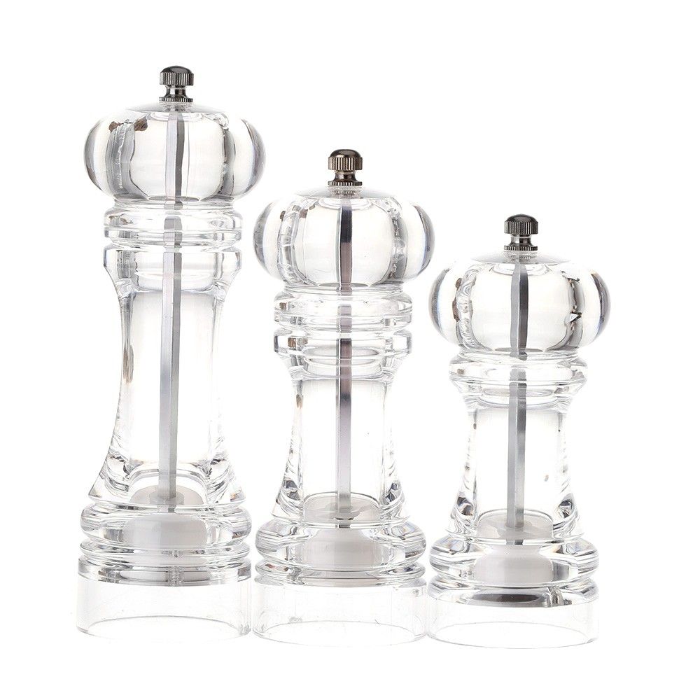 Easy Manual Pepper Grinder Salt Spices Mill Shaker Transparent Grinding Tools