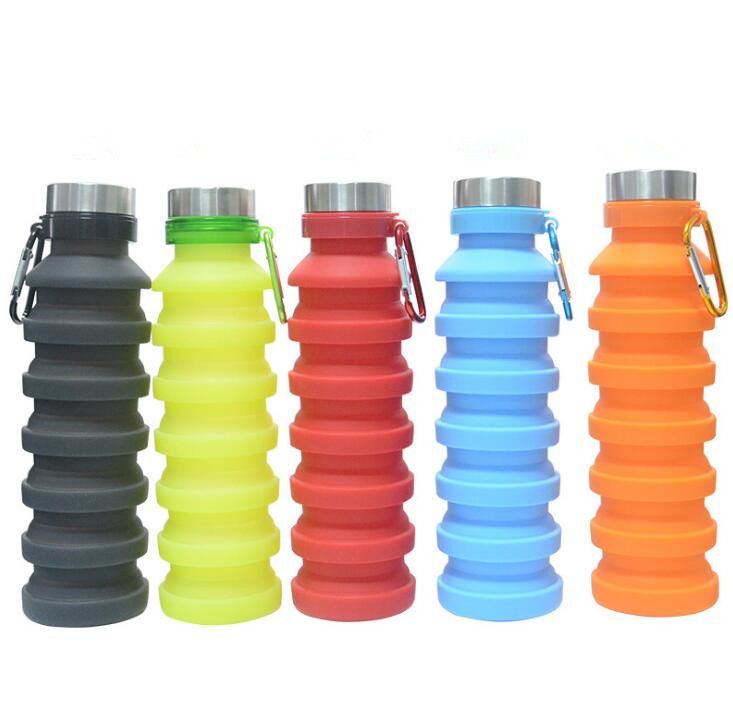 Sports Water Bottle With Straw Silicone Novelty Football Design Travel Accessory