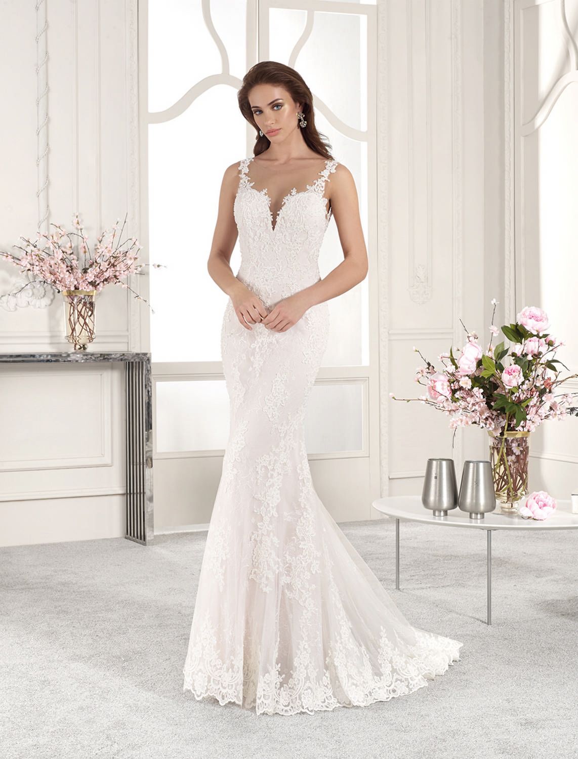 Acquistare 2019 Abiti Da Sposa Robe De Mariée Demetrios 831 Avorio Pizzo Abito  Da Sposa Sirena Sheer Bateau Pulsanti Applique Allingrosso Ma  Personalizzata Economico | Consegna Veloce E Qualità | It.Dhgate