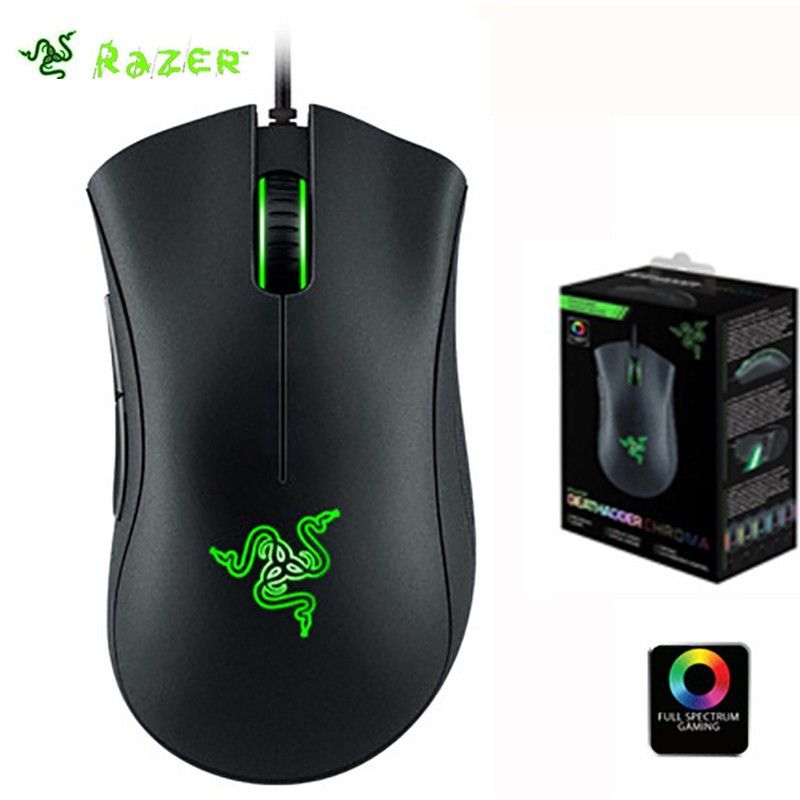 OEM Razer DeathAdder Elite Chroma Multi-Color Ergonomic Gaming USB wired Mouse 
