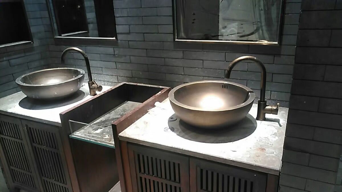 Grosshandel Kupfer Waschbecken Badezimmer Terrasse Kunst