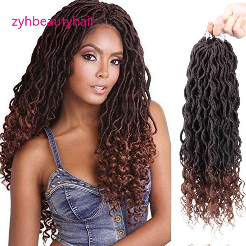 2019 20 Goddess Faux Dreads Locs Crochet Braids Soft Natural