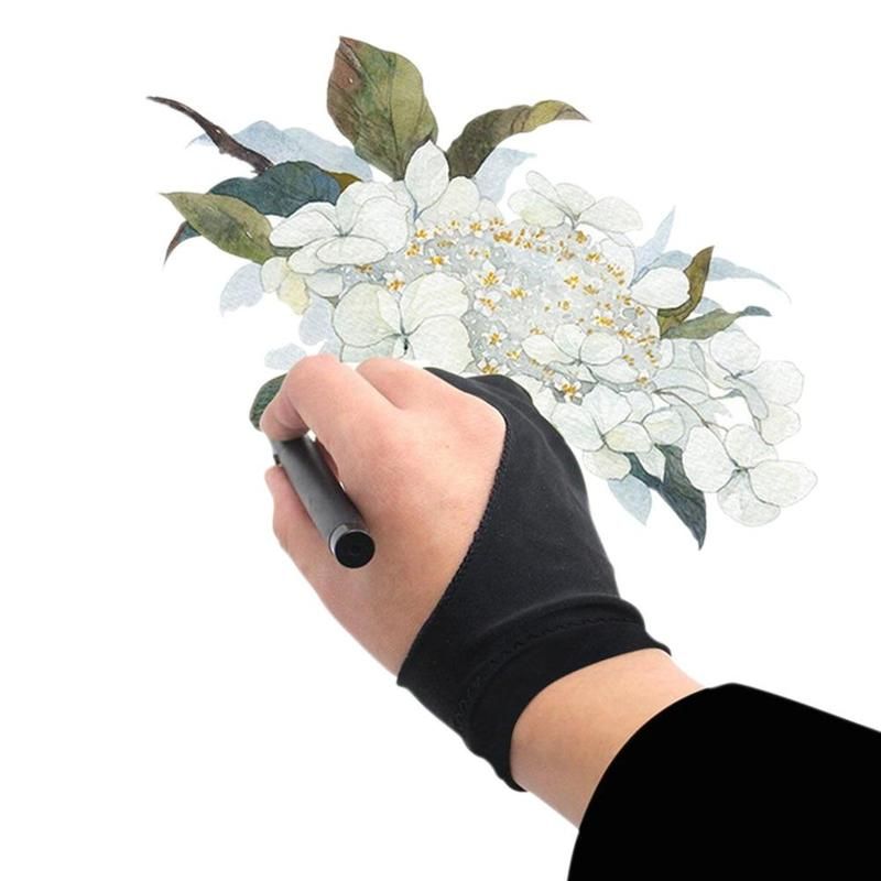 1x Two Finger Anti-fouling Lycra Glove For Artist Drawing/&Pen Graphic Tablet Pad