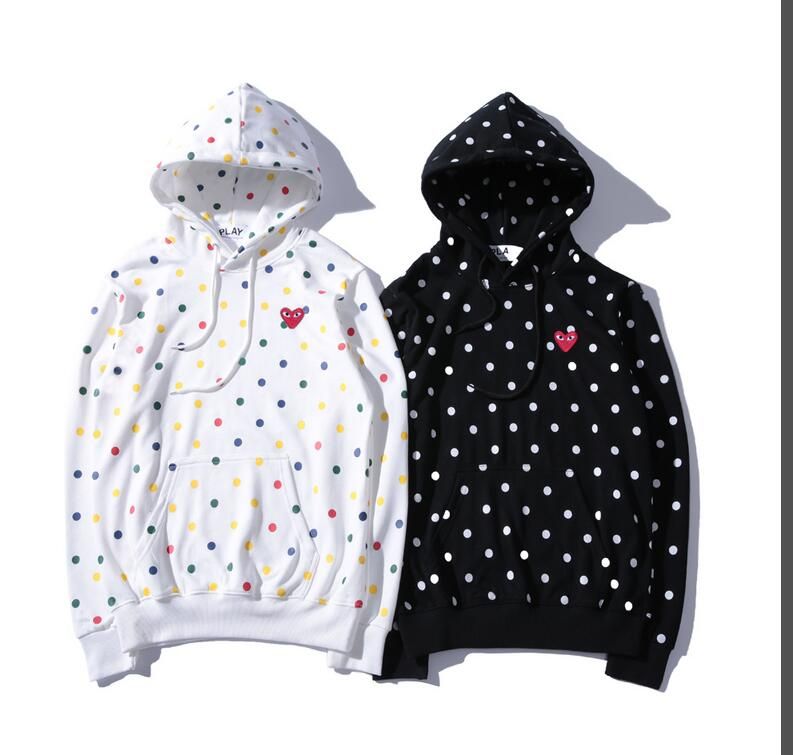 cdg polka dot hoodie