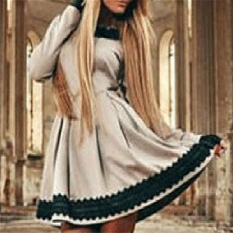 party skater dress with sleeves