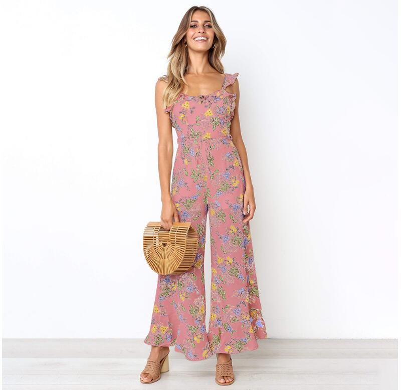 chiffon wide leg jumpsuit