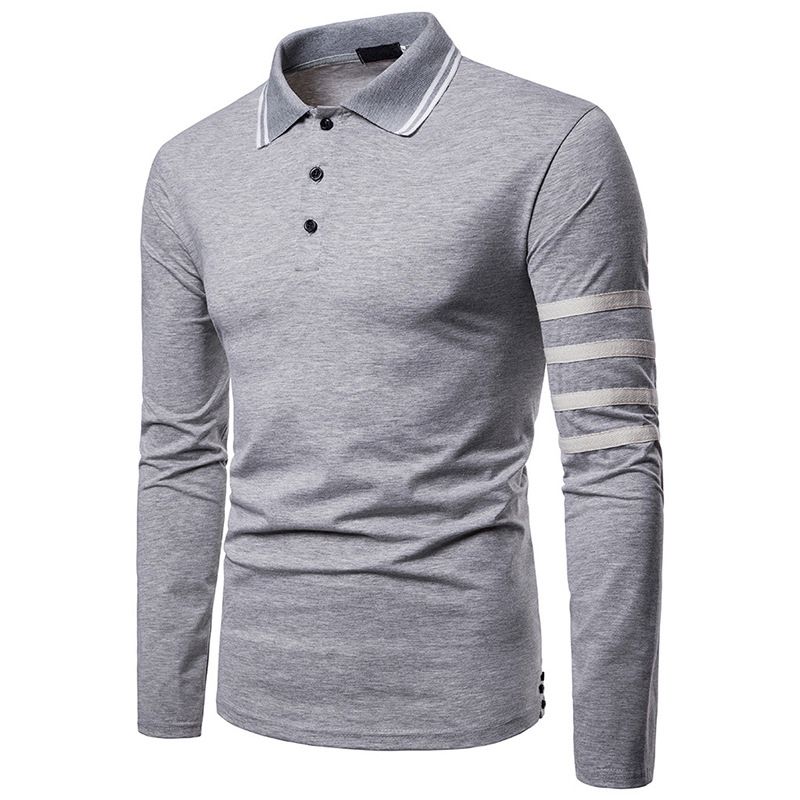 white long sleeve polo shirt mens