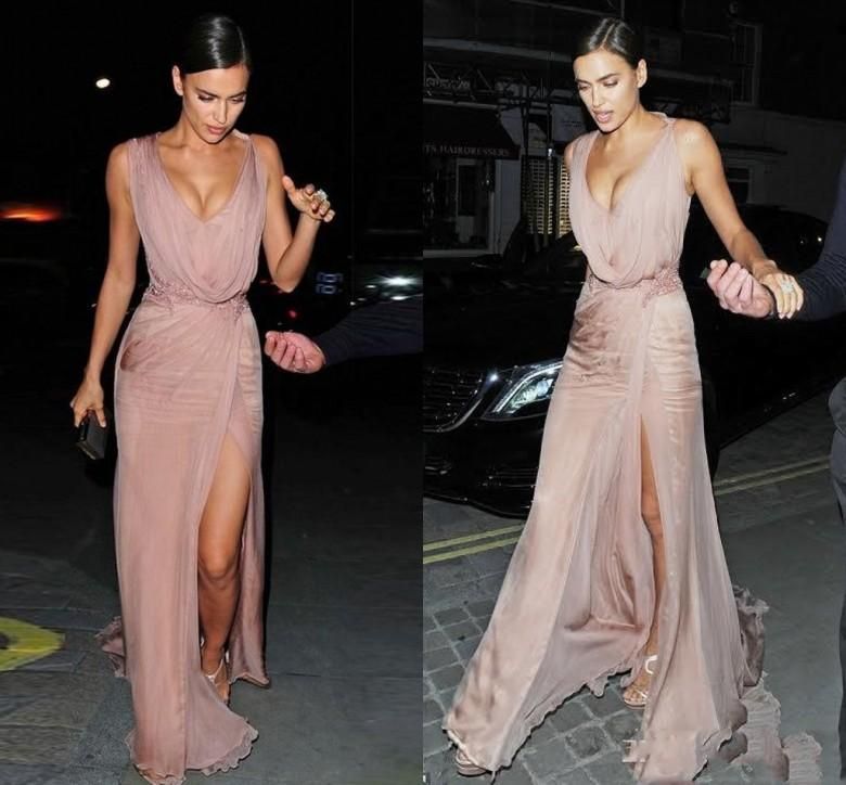 irina shayk red carpet dress