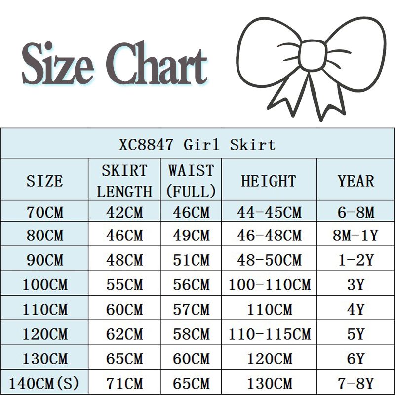 Teenage Size Chart