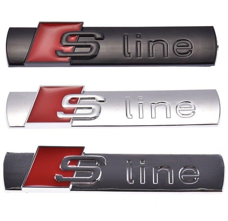 S Line Sline black Gloss Front Grill Emblem Badge Audi A3 A4 B6 B8 B5 B7 A5 A6