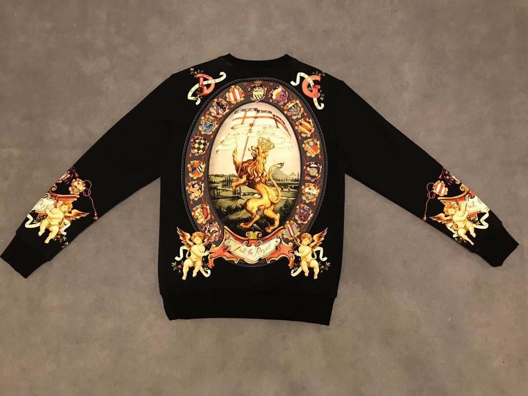 2019 19fw Luxurious Brand Design Lion Banner Love God Print Round