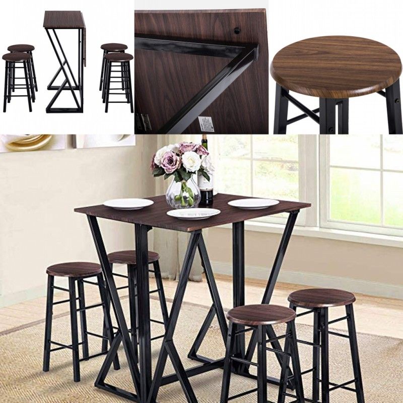 folding table with stools