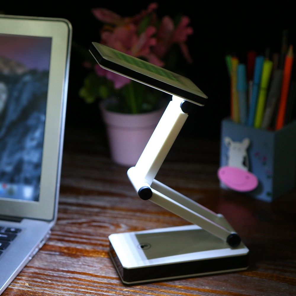 Folding 24 LED Desk Lamp Portable Bright Dimmable Compact Touch Control Light