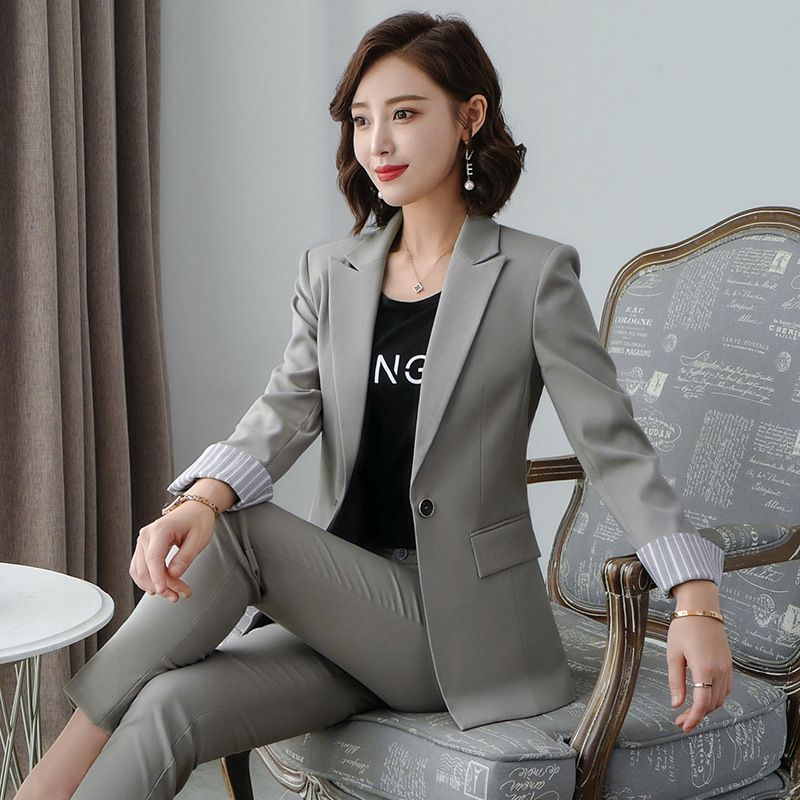 plus size grey suit