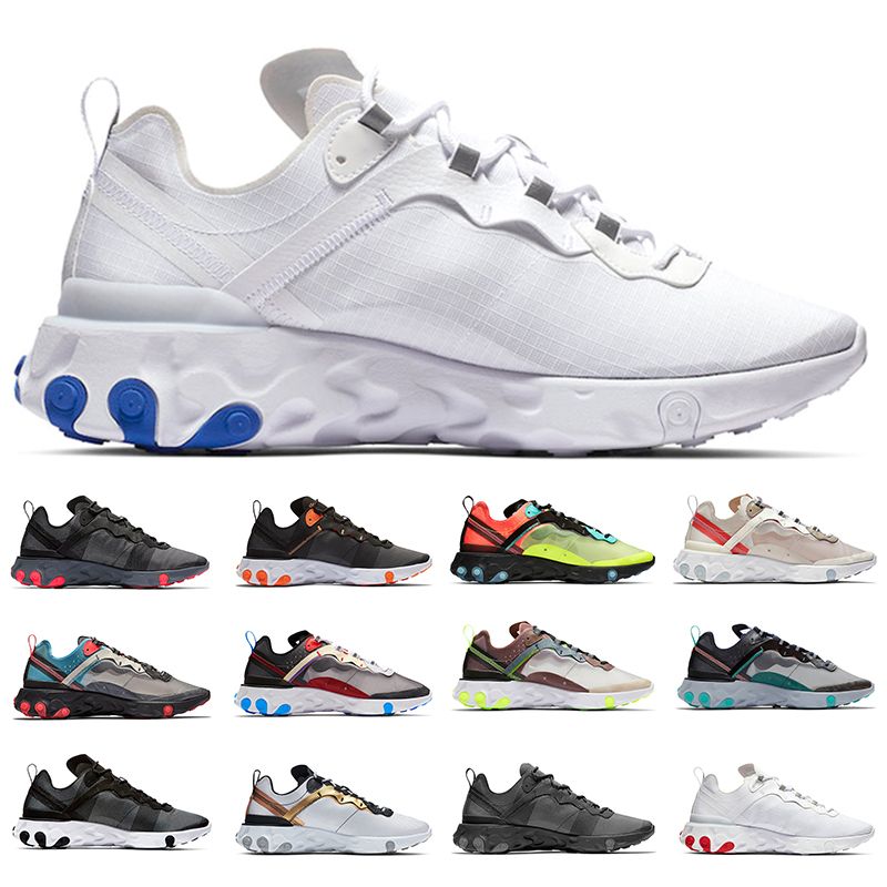 Nike React Element 87 React Element 55 Zapatillas De Running Hombre Mujer  Triple Negro Blanco Juego Royal Sail Cheap Designer Mens Trainer Sport  Sneaker Tamaño 5.5 11 Por Sneakers2020, 28,6 € | Es.Dhgate.Com