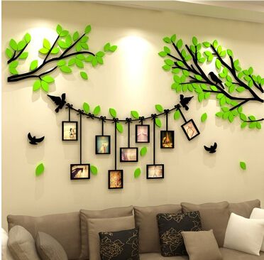 Acrylic Plant 3D Photo Picture Frame Wall Tree Frame DIY Wall Decal Wall Sticker