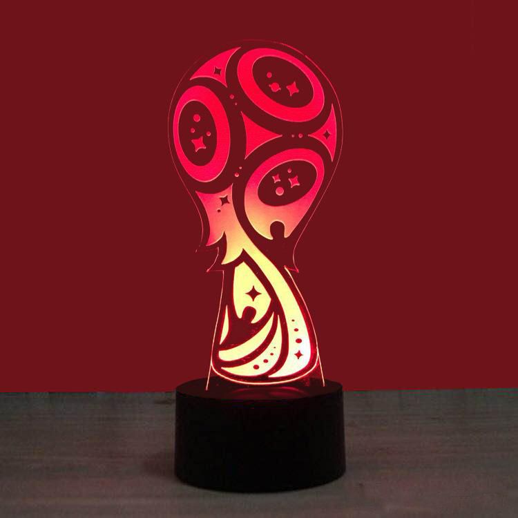 Lámpara de mesa táctil del logotipo del logotipo de la Copa del Mundo Russion 2018 7 colores Cambiando la lámpara de escritorio 