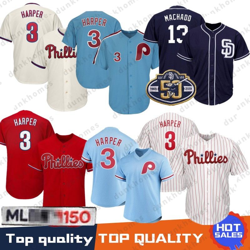 Philadelphia 3 Bryce Harper Phillies Jerseys 150th Flex Base Mens 3