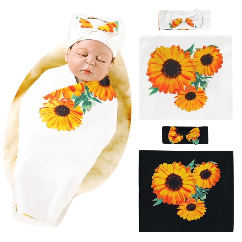 sunflower swaddle blanket