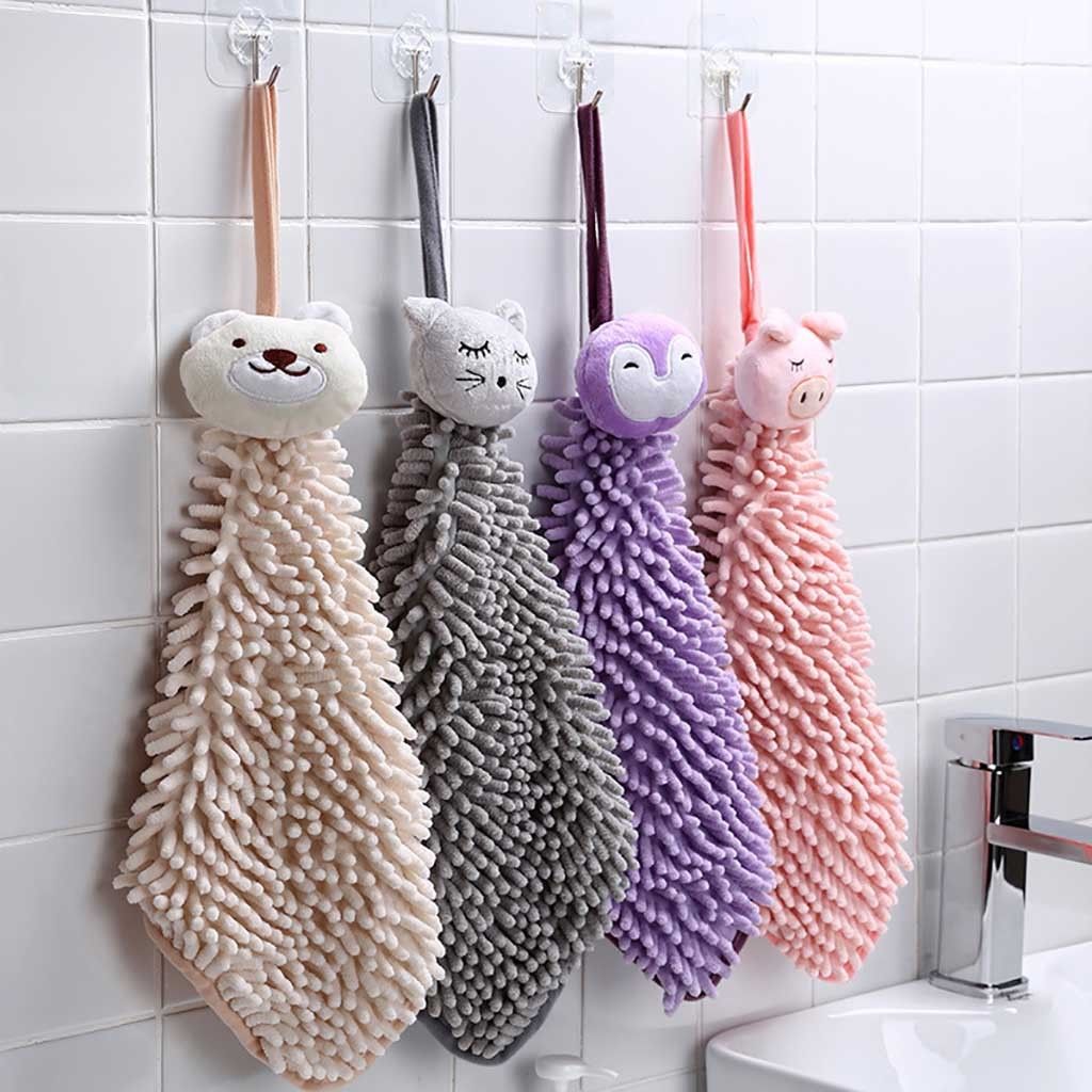Cute Hand Towel Hand Dry Towel For Kids Soft Hang Towel Kitchen